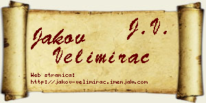 Jakov Velimirac vizit kartica